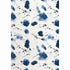 Splat Indigo blue cotton and oyster linen fabric - Kerri Rosenthal