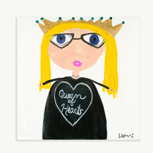Queen Of Hearts Original Painting inspired home interiors for modern living spaces by Kerri Rosenthal