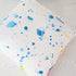 White ground with blue Azure Dropcloth throw pillow - Kerri Rosenthal