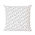 White ground with black carbon Sketch In Love throw pillows by Kerri Rosenthal