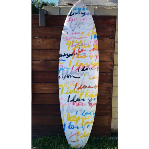Featuring Kerri's signature style and abstract lettering, this board adds a modern, graphic edge to any space.