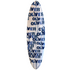 Custom blue painted wall decorative surfboard designs by kerri rosenthal
