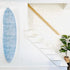 Decorative wall indigo blue painted surfboard by kerri rosenthal