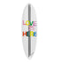 A multicolor surfboard craft that makes a bold, loving statement, whether it's hung on the wall or catching waves.