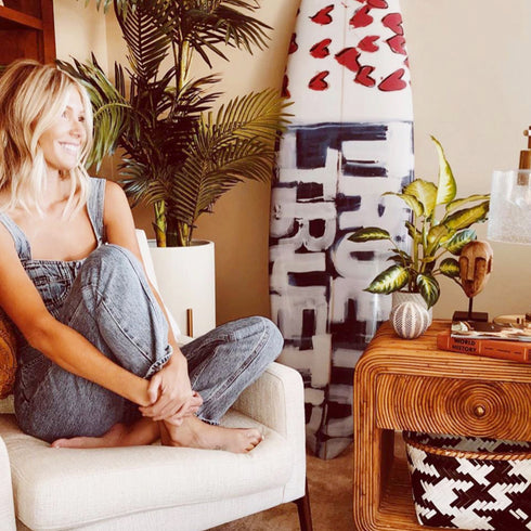 Wall-mountable flag-themed surfboard, handmade in the USA by kerri rosenthal