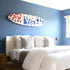 Custom surfboard designs modern blue red white true flag wall decorative surfboard by kerri rosenthal