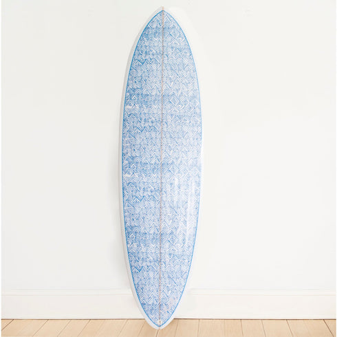 Wall art Indigo blue surfboard by Kerri Rosenthal