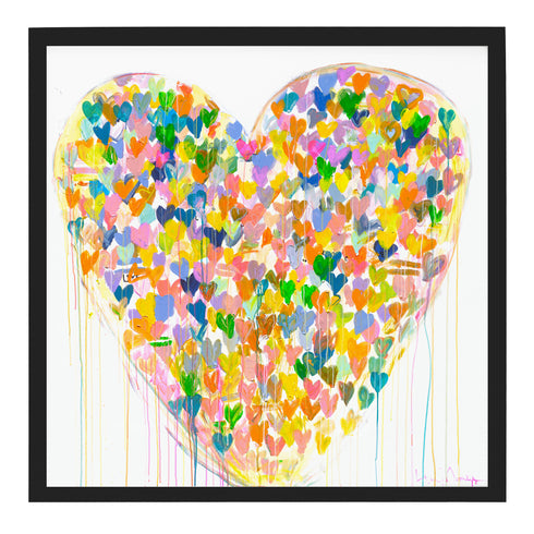 Colorful Let's Do Love Art Print Artwork by Kerri Rosenthal for living room wall decor