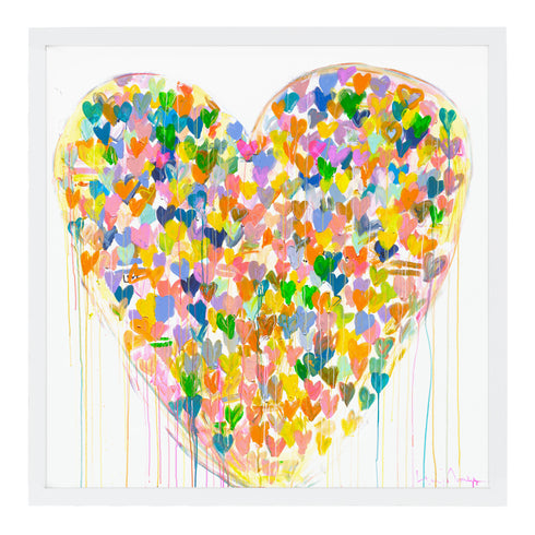 Colorful Let's Do Love Art Print Artwork by Kerri Rosenthal for living room wall decor