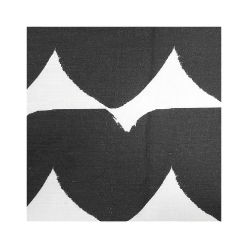 Love Always Carbon black white cotton and oyster linen fabric - Kerri Rosenthal