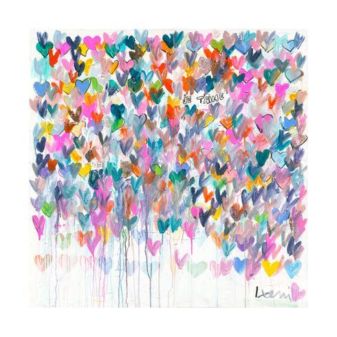 Love Adorned Mini Colorful Heart Art Print - Modern decor wall art sets by Kerri Rosenthal
