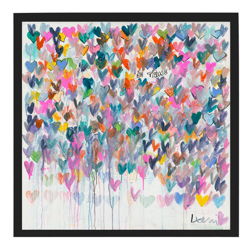 Love Adorned Mini Colorful Heart Art Print - Modern decor wall art sets by Kerri Rosenthal