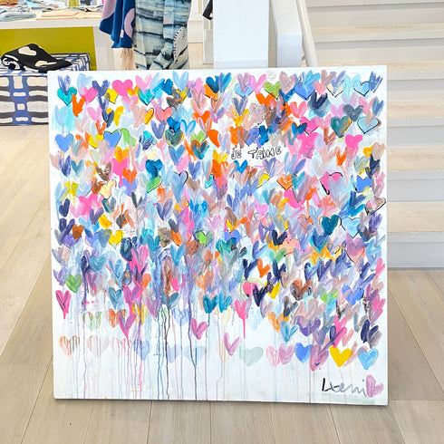 Love Adorned Mini Colorful Heart Art Print - Modern decor wall art sets by Kerri Rosenthal