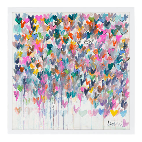 Love Adorned Mini Colorful Heart Art Print - Modern decor wall art sets by Kerri Rosenthal