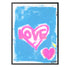 Love Americano blue pink art print Artwork by Kerri Rosenthal - Unique artwork for living room wall decor