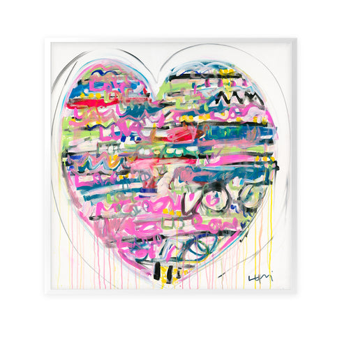 Love And Other Stories colorful multi art print by Kerri Rosenthal - Unique artwork for living room wall decor