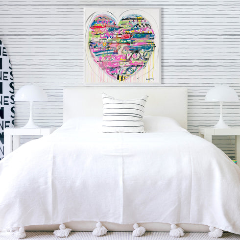 Love And Other Stories colorful multi art print by Kerri Rosenthal - Unique artwork for living room wall decor