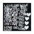 Love Big Love black white art print by Kerri Rosenthal - Wall Word Art Framed unique artwork for living room wall decor