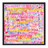 Love Bomb colorful multi art print by Kerri Rosenthal - Wall Word Art Framed unique artwork for living room decor