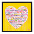 Love Is All You Need yellow colorful word art print Artwork by Kerri Rosenthal - Unique artwork for living room wall decor
