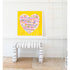 Love Is All You Need yellow colorful word art print Artwork by Kerri Rosenthal - Unique artwork for living room wall decor