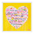 Love Is All You Need yellow colorful word art print Artwork by Kerri Rosenthal - Unique artwork for living room wall decor