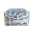 Floor Block Love Letters Indigo blue & White Ottoman by Kerri Rosenthal