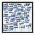Love Letters Blues indigo blue art print by Kerri Rosenthal - Wall word art framed unique artwork for living room wall decor