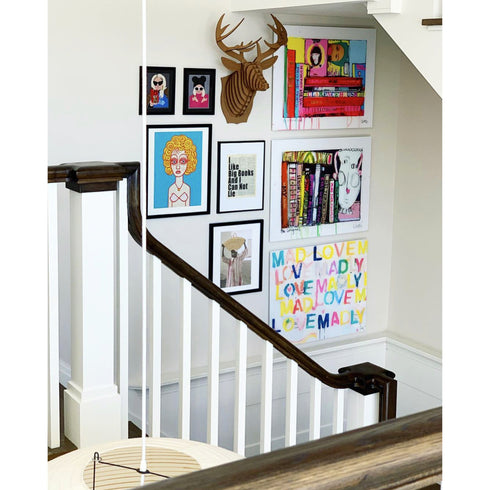 Love Madly colorful word Art Print by Kerri Rosenthal - Unique artwork for living room wall decor