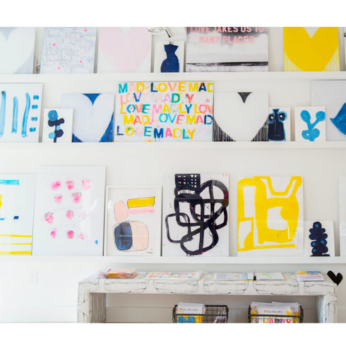 Love Madly colorful word Art Print by Kerri Rosenthal - Unique artwork for living room wall decor