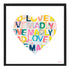 Love Madly Inside Out colorful word art print by Kerri Rosenthal - Unique artwork for living room wall decor
