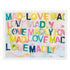 Love Madly colorful word Art Print by Kerri Rosenthal - Unique artwork for living room wall decor