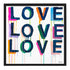 Love on Repeat colorful word art print by Kerri Rosenthal - Unique artwork for living room wall decor