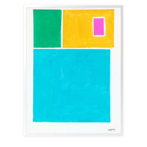 Love Outside The Box colorful art print by Kerri Rosenthal - Unique artwork for living room wall decor