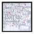 Love True Love white grey word art print by Kerri Rosenthal - Unique artwork for living room wall decor