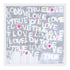 Love True Love white grey word art print by Kerri Rosenthal - Unique artwork for living room wall decor