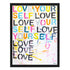 Hello I Love Me colorful word art print by Kerri Rosenthal - Wall Word Art Framed unique artwork for living room wall decor