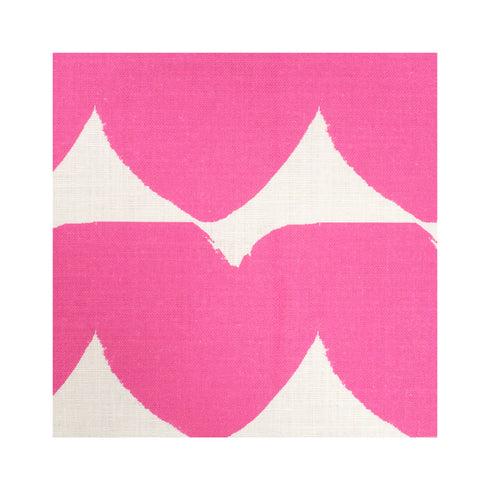 Love Always pink white cotton and oyster linen fabric - Kerri Rosenthal