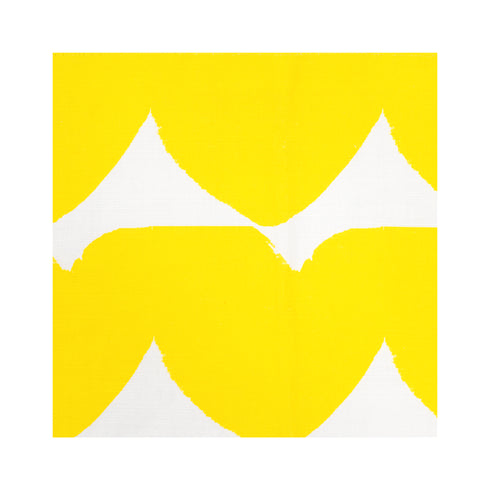 Love Always Sunshine yellow white cotton and oyster linen fabric - Kerri Rosenthal