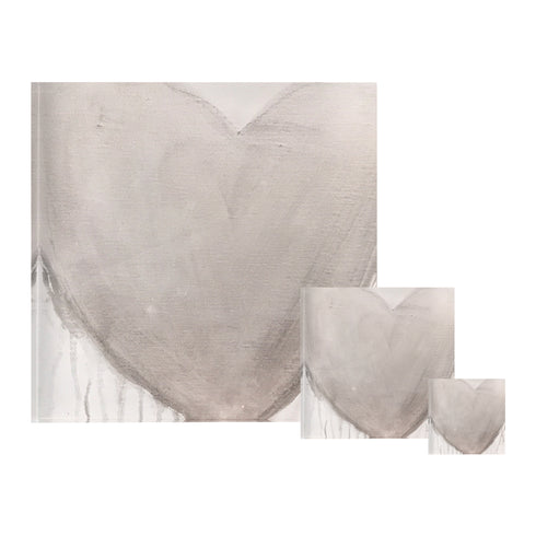 Luna Drippy Heart Block of Love by Kerri Rosenthal. Blocks of Love are signed, mini editions of Kerri Rosenthal's artwork mounted on 3/4" plexiglass acrylic block.