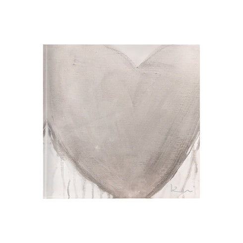 Luna Drippy Heart Block of Love by Kerri Rosenthal. Blocks of Love are signed, mini editions of Kerri Rosenthal's artwork mounted on 3/4" plexiglass acrylic block.