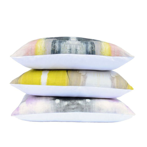 Colorful multi Lemonade cute decorative throw pillows by Kerri Rosenthal