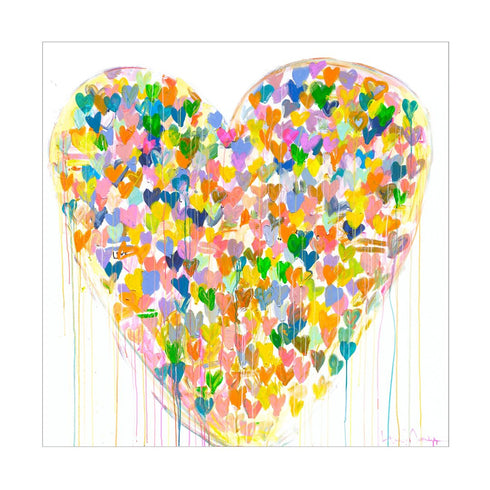 Colorful Let's Do Love Art Print Artwork by Kerri Rosenthal for living room wall decor