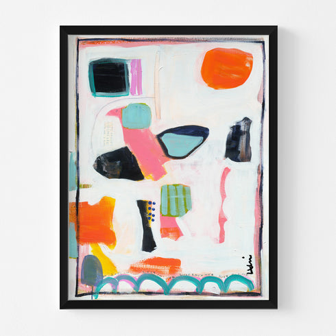 Lost In Love Art Print Artwork by Kerri Rosenthal - Perfect colorful wall artwork for living room decor