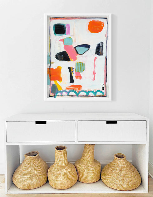Lost In Love Art Print Artwork by Kerri Rosenthal - Perfect colorful wall artwork for living room decor