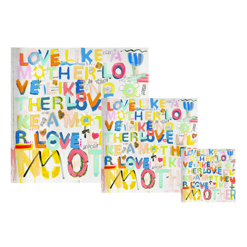 Love Like No Other Mother Acrylic Block of Love Positive Word Art - Gifts for mom, mother's day.