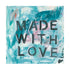 Made With Love blue art print by Kerri Rosenthal - Wall Word Art Framed unique artwork for living room wall decor