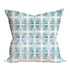 blue, aqua, white magic patch work throw pillow - cute pillows by Kerri Rosenthal