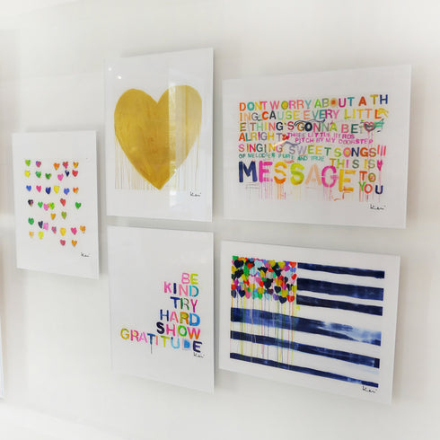 United States of Love Mini Art Print - Modern decor wall art sets by Kerri Rosenthal