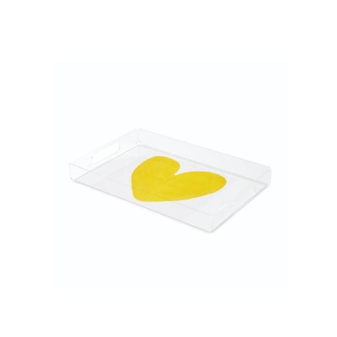 Mini In My Heart cute decorative coffee table yellow tray - Kerri Rosenthal